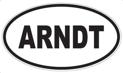 ARNDT - Oval Sticker