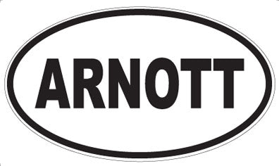 ARNOTT - Oval Sticker