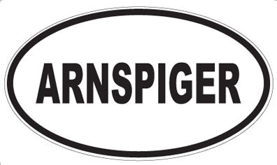 ARNSPIGER - Oval Sticker
