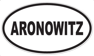 ARONOWITZ - Oval Sticker