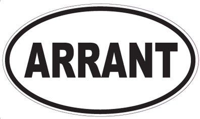 ARRANT - Oval Sticker