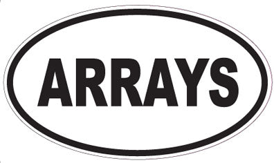 ARRAYS - Oval Sticker