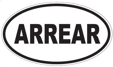 ARREAR - Oval Sticker