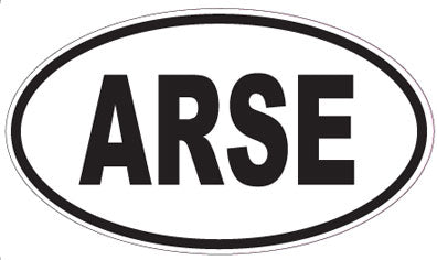 ARSE - Oval Sticker