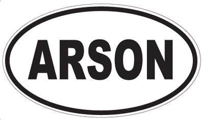 ARSON - Oval Magnet