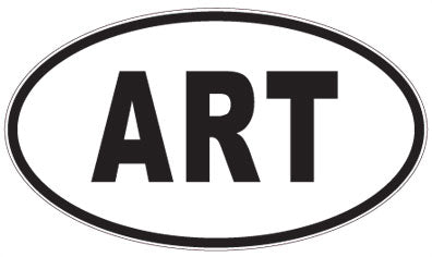 ART - 3 Letter Initials Oval Sticker