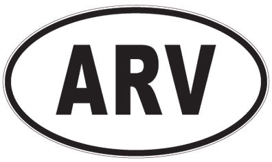 ARV - 3 Letter Initials Oval Sticker