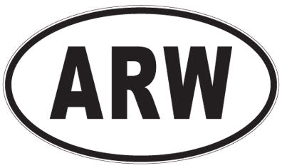 ARW - 3 Letter Initials Oval Sticker