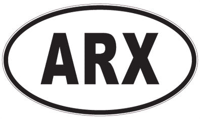 ARX - 3 Letter Initials Oval Sticker