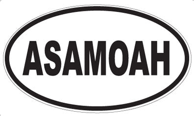 ASAMOAH - Oval Magnet