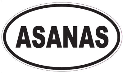 ASANAS - Oval Sticker
