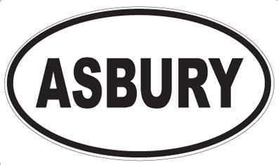 ASBURY - Oval Magnet
