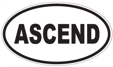 ASCEND - Oval Sticker