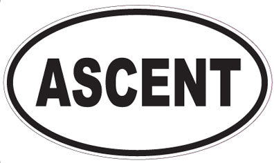 ASCENT - Oval Sticker