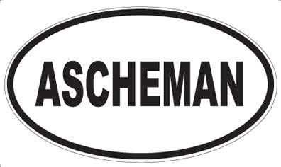 ASCHEMAN - Oval Magnet