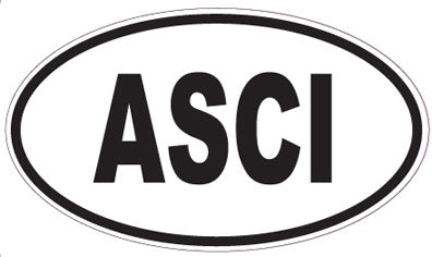 ASCI - Oval Sticker