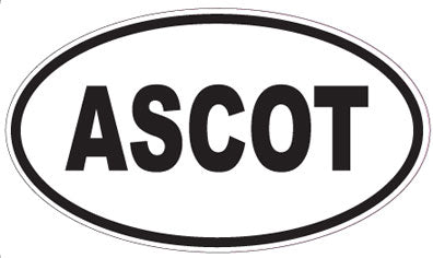 ASCOT - Oval Sticker