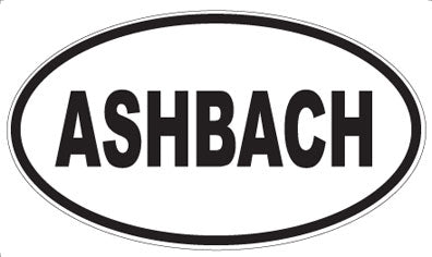 ASHBACH - Oval Magnet
