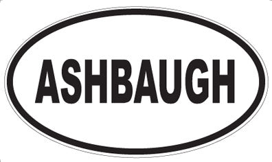 ASHBAUGH - Oval Magnet