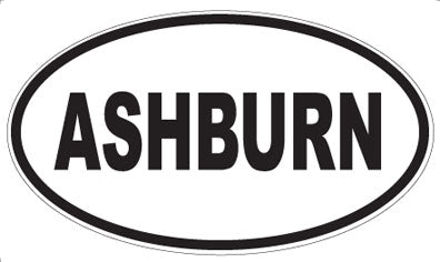 ASHBURN - Oval Magnet