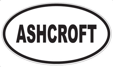 ASHCROFT - Oval Magnet