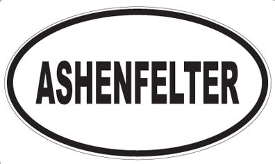 ASHENFELTER - Oval Magnet
