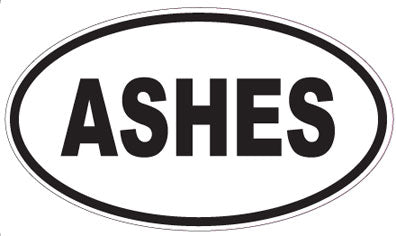 ASHES - Oval Magnet