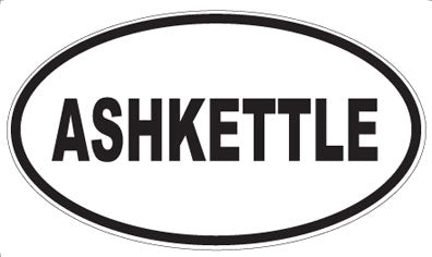 ASHKETTLE - Oval Magnet