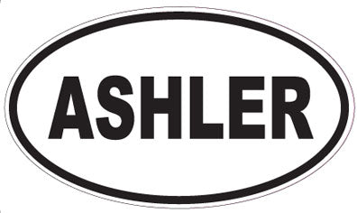 ASHLER - Oval Sticker
