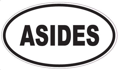 ASIDES - Oval Sticker
