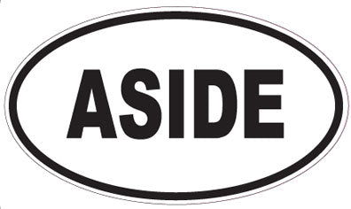 ASIDE - Oval Magnet