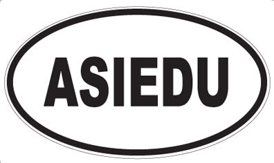 ASIEDU - Oval Magnet