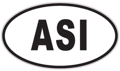 ASI - 3 Letter Initials Oval Magnet