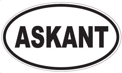 ASKANT - Oval Sticker