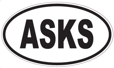 ASKS - Oval Sticker
