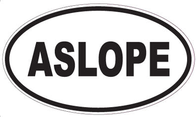 ASLOPE - Oval Sticker
