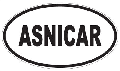 ASNICAR - Oval Magnet