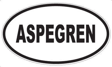 ASPEGREN - Oval Magnet