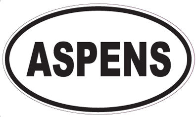 ASPENS - Oval Sticker