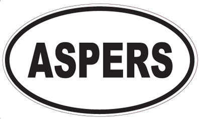 ASPERS - Oval Sticker