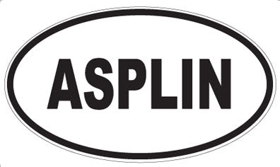 ASPLIN - Oval Magnet