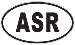 ASR - 3 Letter Initials Oval Sticker