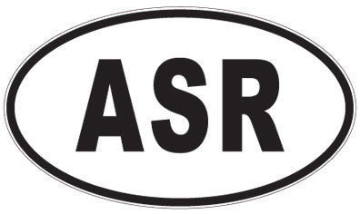 ASR - 3 Letter Initials Oval Magnet
