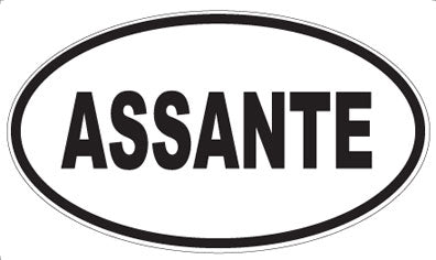 ASSANTE - Oval Magnet