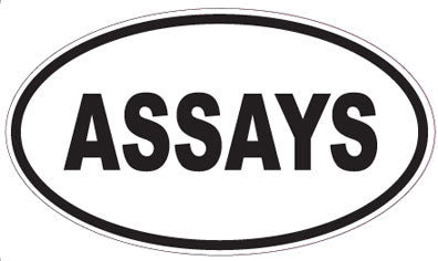 ASSAYS - Oval Sticker