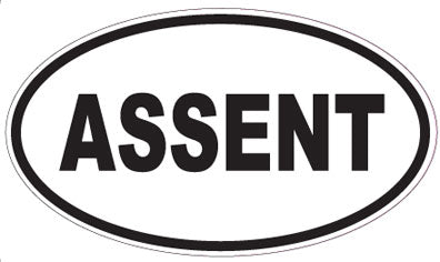 ASSENT - Oval Sticker