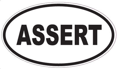 ASSERT - Oval Sticker