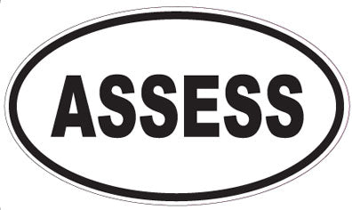ASSESS - Oval Sticker