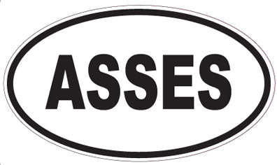 ASSES - Oval Magnet