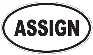 ASSIGN - Oval Sticker